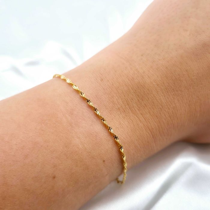 Złota bransoletka SINGAPUR 0,85g PR.585 14K dł. 18,5cm