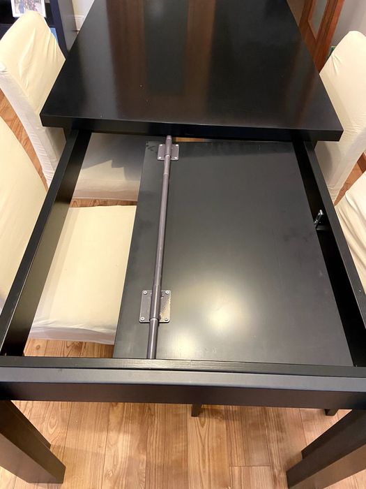 Conjunto de Sala em Madeira Maciça – Design Moderno Preto