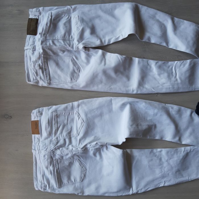 Białe jeansy ZARA xs/s spodnie dziury destroyed drugie GRATIS