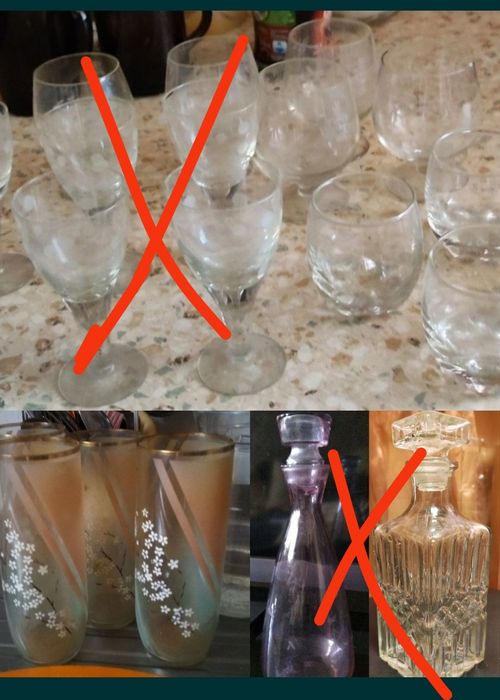 Тарелки, вазы, ложки,вилки,стаканы,рюмки ,блюдо,,салатница,  графин