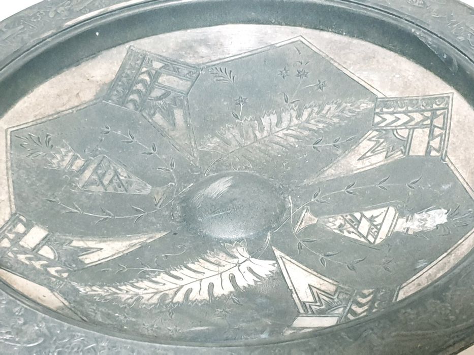 Rara antiga taça de pé alto com banho em prata - Wilcox prata