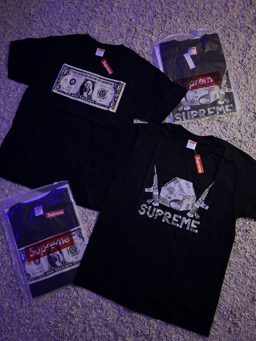 Футболка Supreme dollar tee футболка супрім долар суприм тішка
