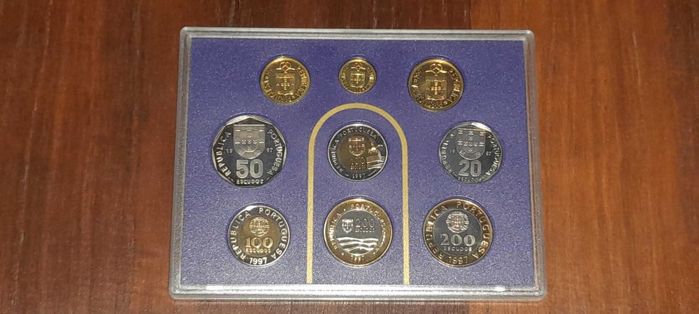 Coleção de 9 moedas Proof Expo 98