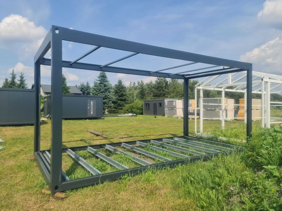 Kontener biurowy rama konstrukcja stalowa lakierowana RAL 7016