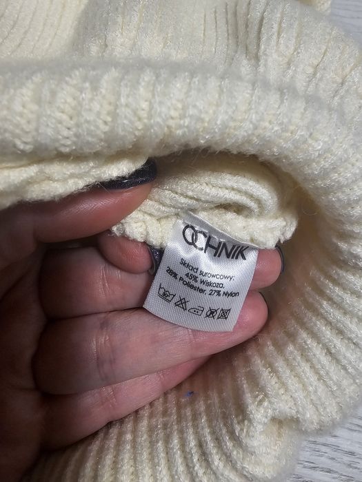 Ochnik sweter nietoperz kremowy r. L