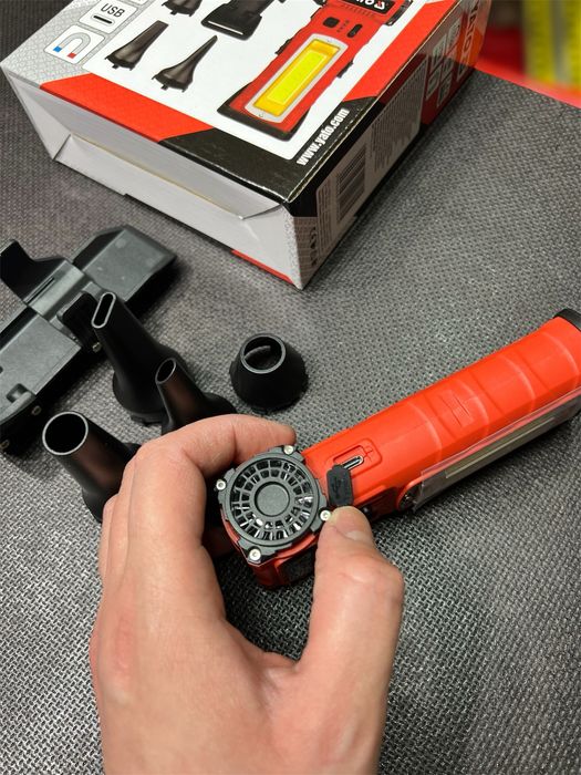 Аккумуляторный воздуходув + фонарь YATO YT-82937 - 110 000 об/мин