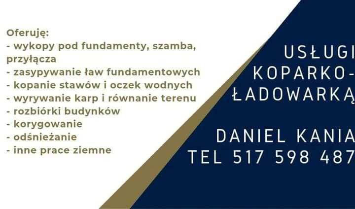 Usługi koparko-ładowarką