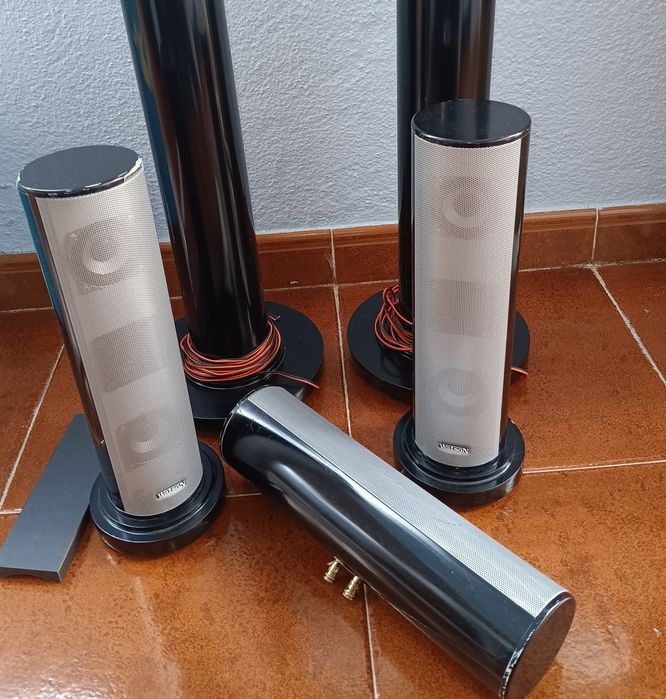 Colunas Home Cinema Watson 5.0 de pé + central (design tubular)