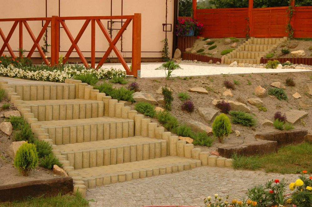 Palisada betonowa szara wysokość 40 cm fi 11