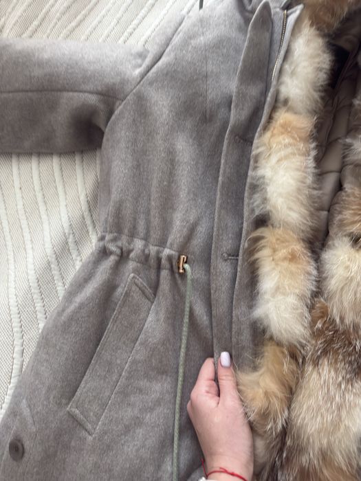 Зимове пальто/парка, натуральне хутро