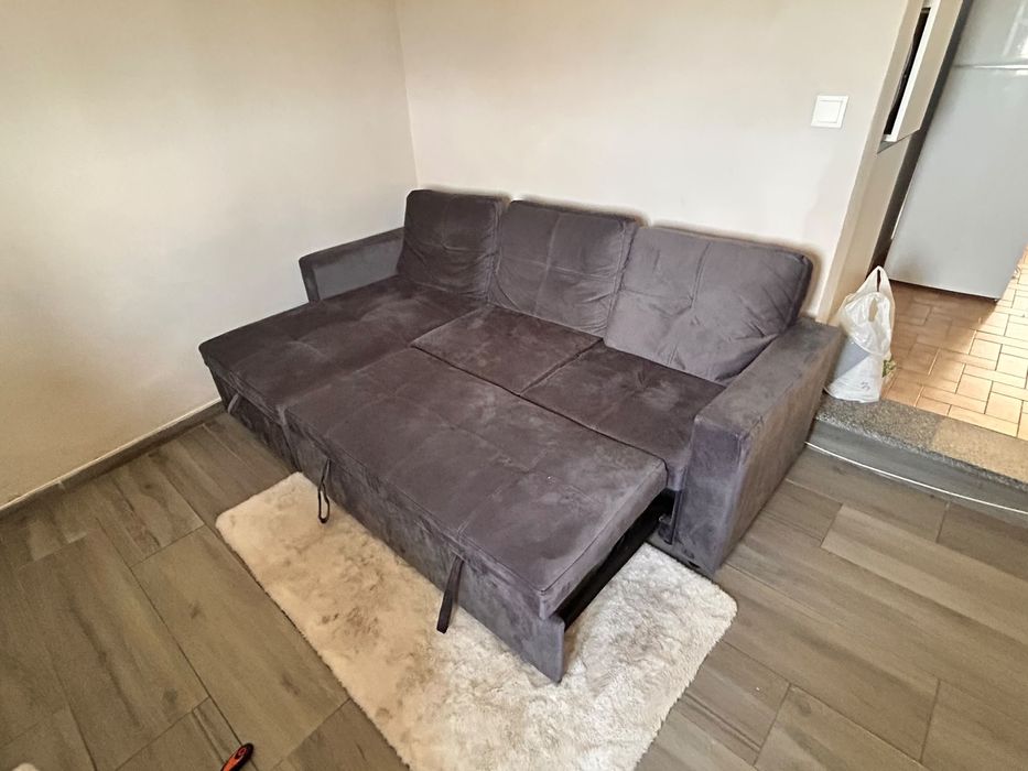 Sofá cama com baú