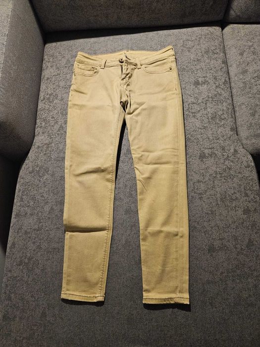 Calças da Zara, Basic Denim, 36/S, amarelo torrado, muito confortáveis