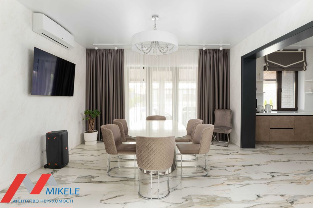 Сучасний новий будинок 2024р 320м2 діл 19сот с. Щасливе