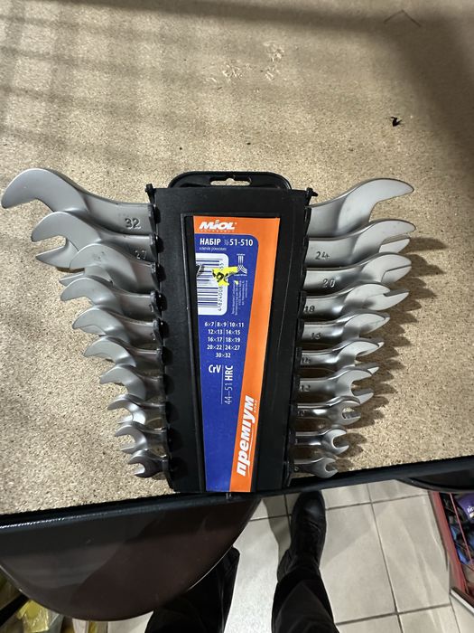 Набор рожковых ключей новый с 6 по 32