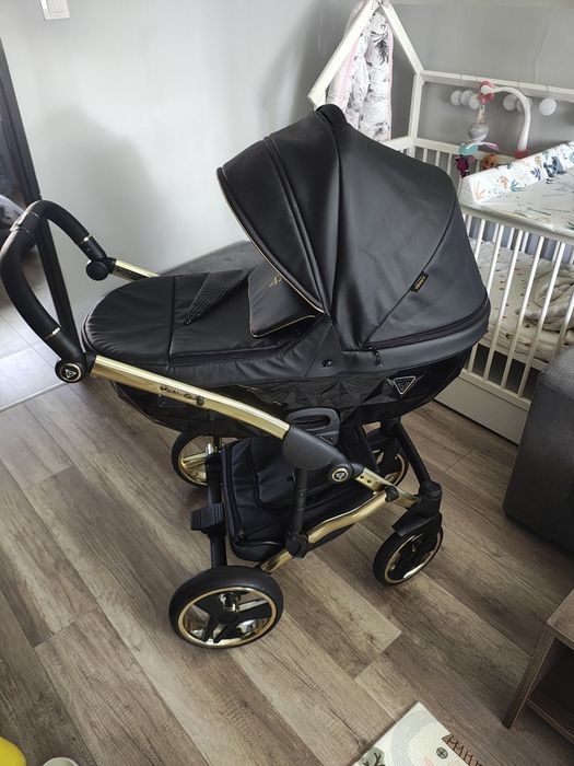 Wózek Junama Diamond Fluo Line 2w1 + spacerówka, pokrowiec, śpiworek lanila