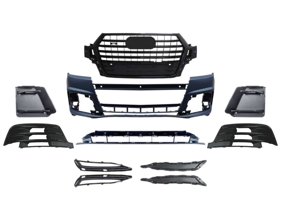 Бампер передний в сборе S-Line BLACK Audi Q7 4M 2016 2018 2019 ауди