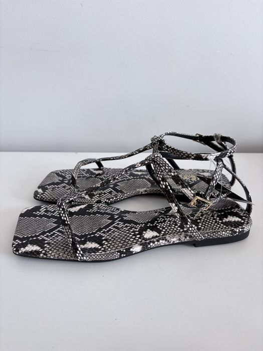 Next Sandały Snake Print Wężowy Wzór Płaskie Lato Rozmiar 38