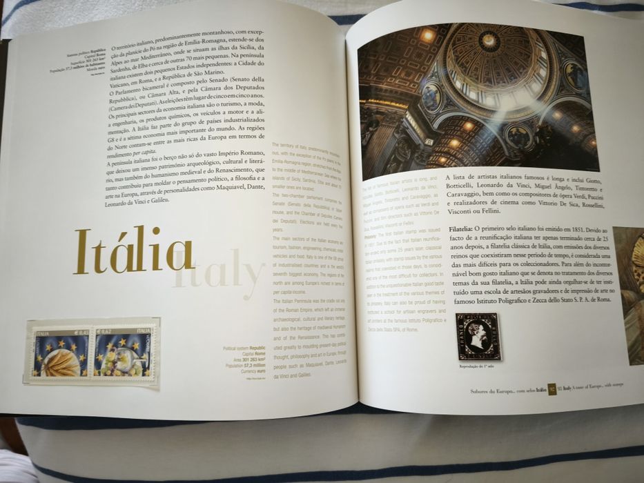 Livro novo de Filatelia " sabores de Europa*