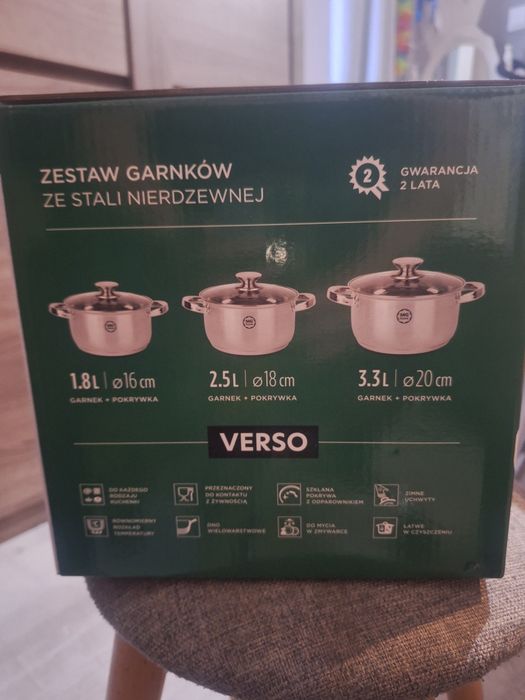 Komplet garnków 6 elementów