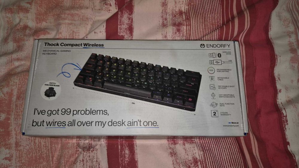 Klawiatura mechaniczna Endorfy Thock Compact Wireless Kailh Black