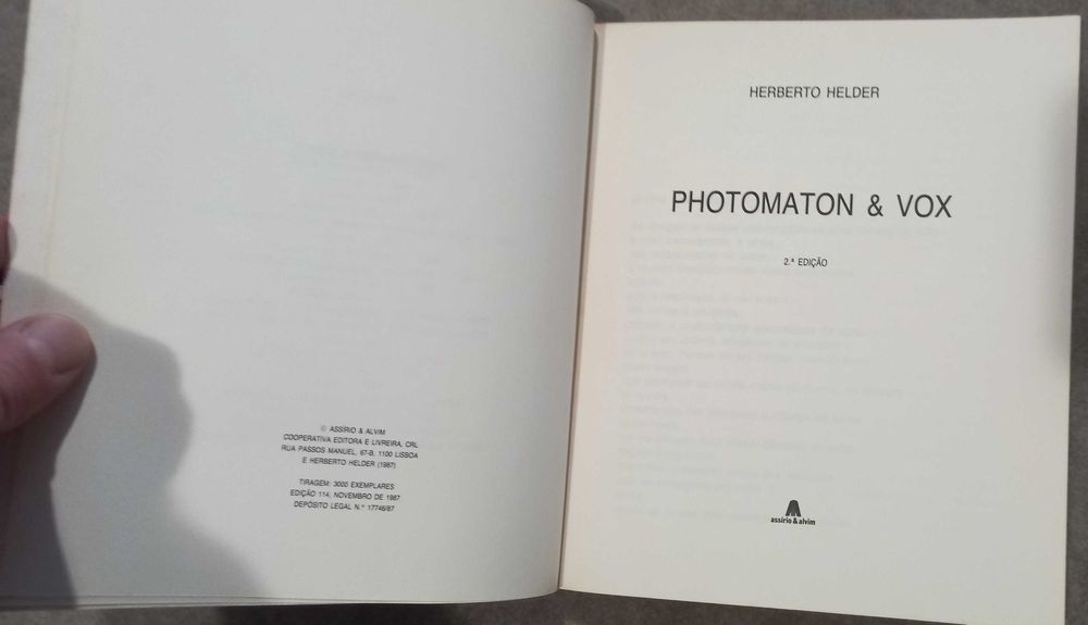 Herberto Helder - Photomaton & Vox
