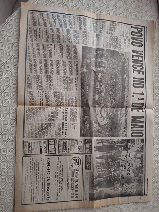 Jornal a capital sobre 1 de maio de 1974