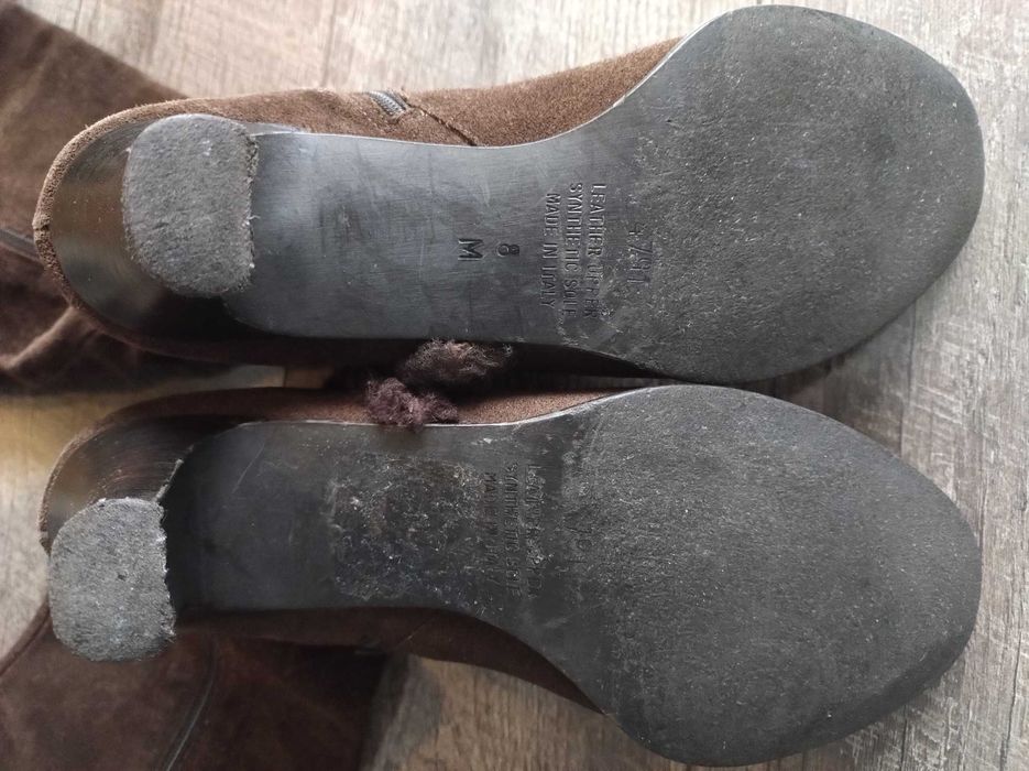 Buty kozaki damskie skórzane