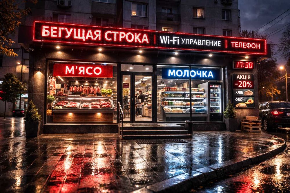 Бегущая строка | LED экран | Wi-Fi управление | Управление с телефона