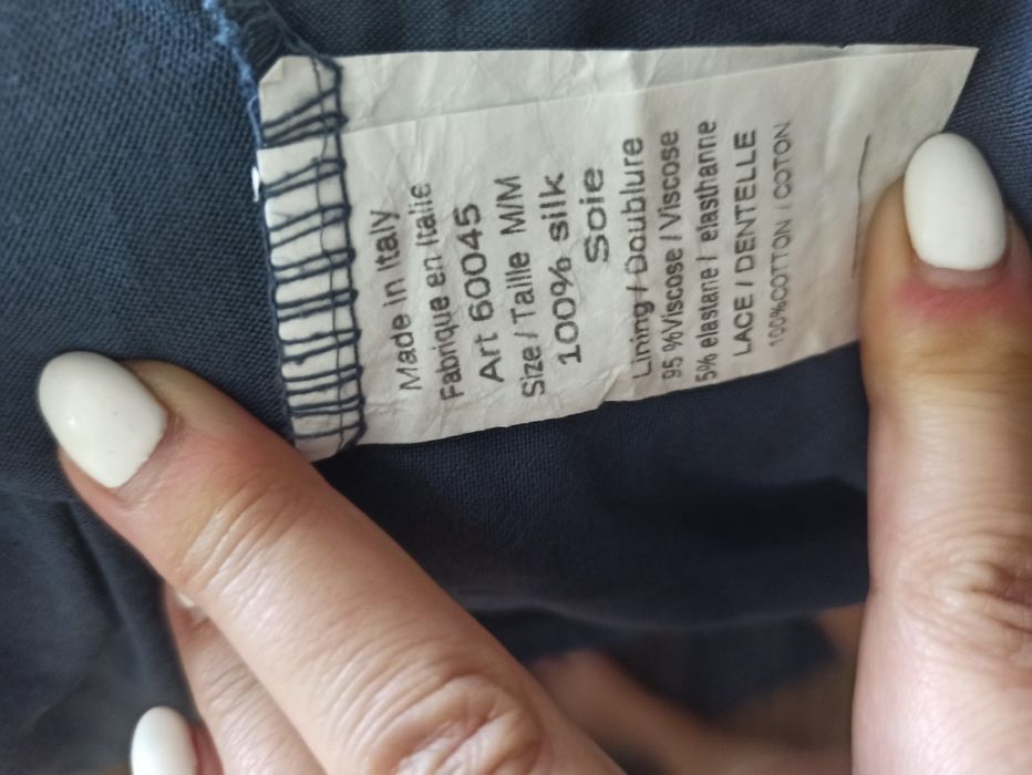 Bluzeczka granat jedwab m