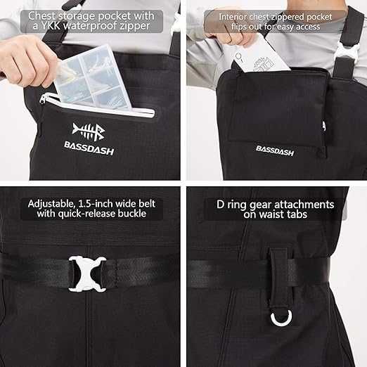 Botas até ao peito pesca homem bassdash