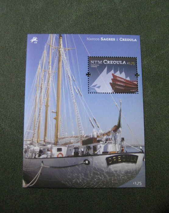 Série nº 4232/33, Blocos nº 472/73 e pagela – Navios Sagres e Creoula