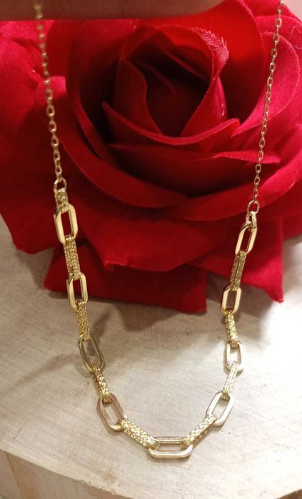 Złoty komplet łańcuszek z bransoletką p.585/9,32g