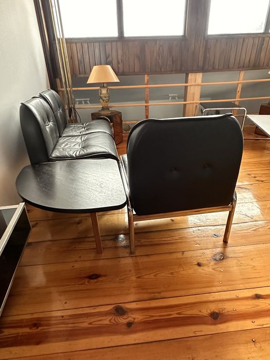 Girsberger zestaw mebli: sofa, fotel, stolik. Hans Eichenberger