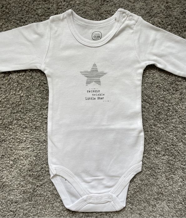 Białe body na długi rękaw Cool Club r.74