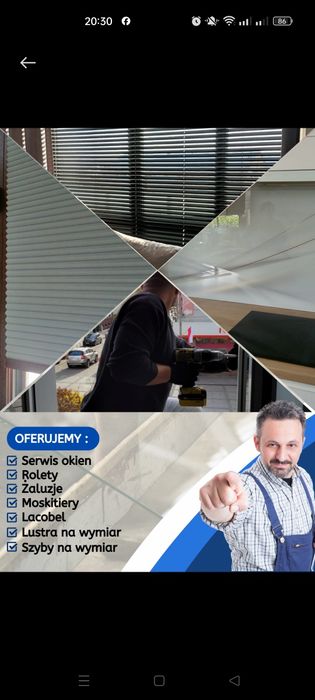 Żaluzje Rolety Moskitiery Serwis Okien Szyby Lustra