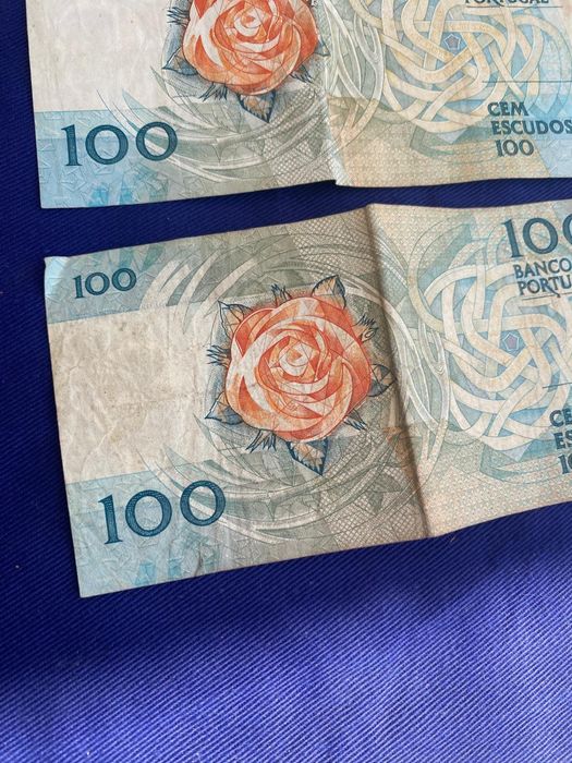 7 Notas de 100 escudos