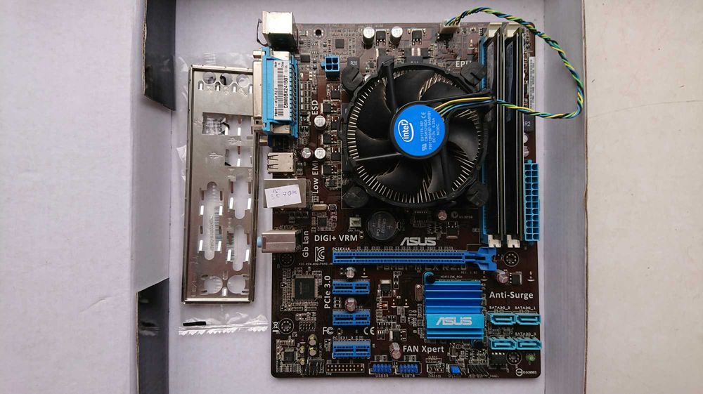 Комплект ASUS P8H61-M + ЦПУ Intel i5 3570K + Кулер + ОЗУ DDR3 - 8 ГБ