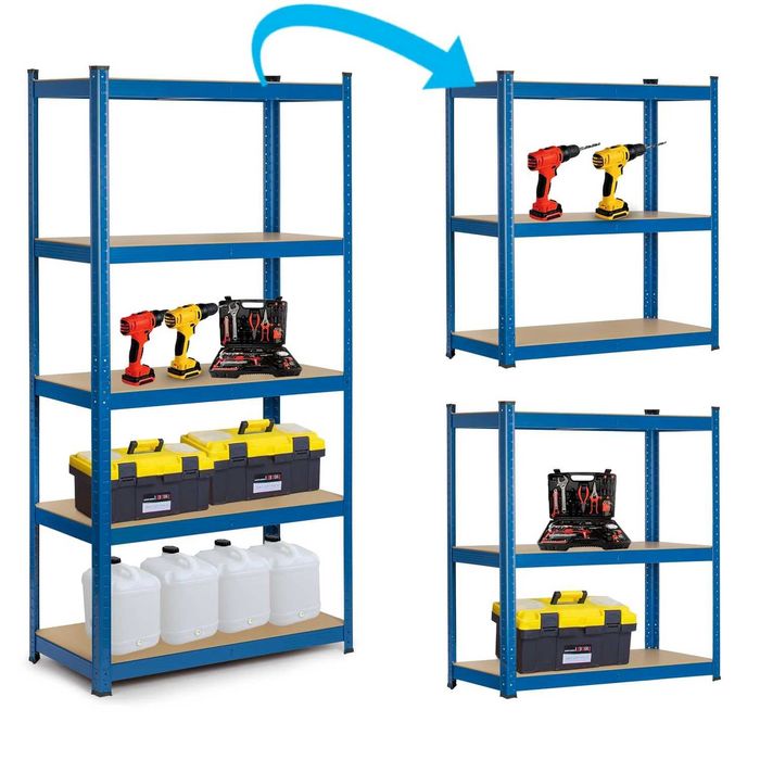 REGAŁ METALOWY MAGAZYNOWY do biura garażu piwnicy 5 półek