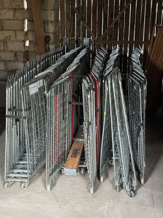 Wózki siatkowe 2 scienne gniazdowe rollkontenery na kółkach
