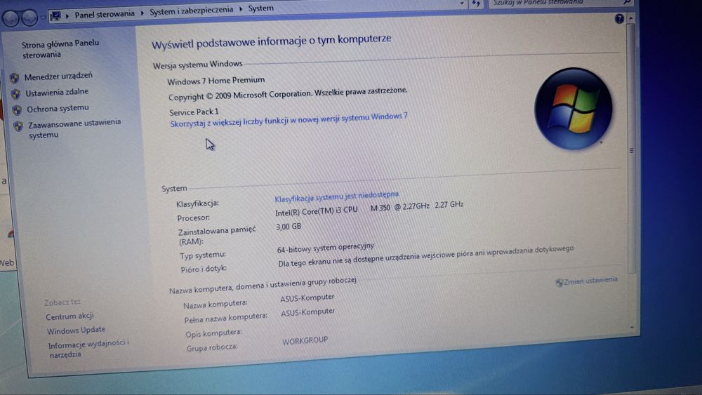 Laptop ASUS K72JR 17,3 cali