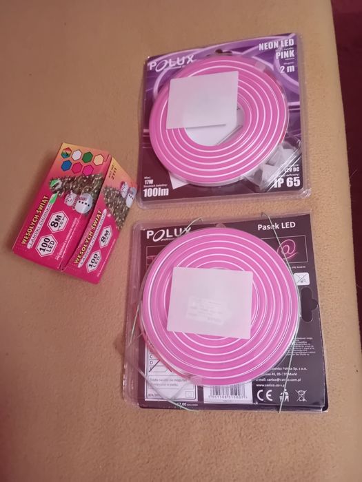 2 opakowania taśm led +lampki choinkowe,nowe