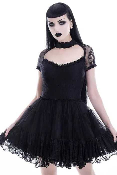 Sukienka KILLSTAR choker koronka goth witch tutu