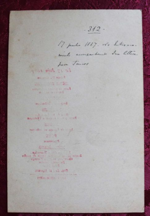 Entroncamento 1887 menu almoço Príncipe D. Carlos ida a Tancos, raro