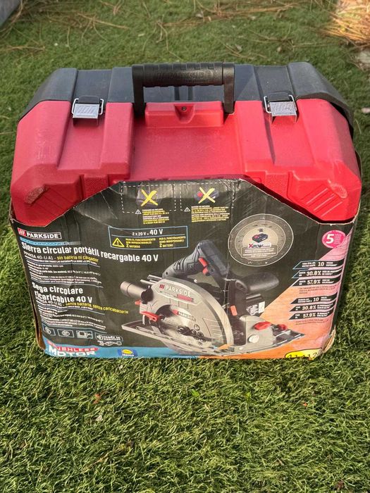 Serra Circular Portátil Parkside Performance 40V na caixa, nunca usada