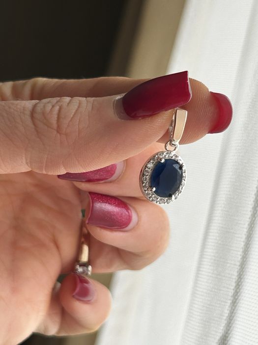 Срібний кулон з позолотою