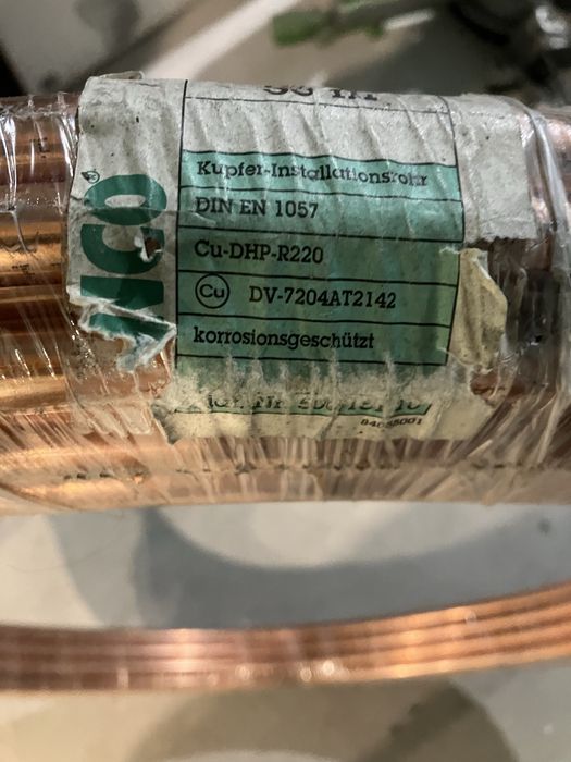 Elastyczna rurka miedziana 15x1 mm - krąg 50 metrów