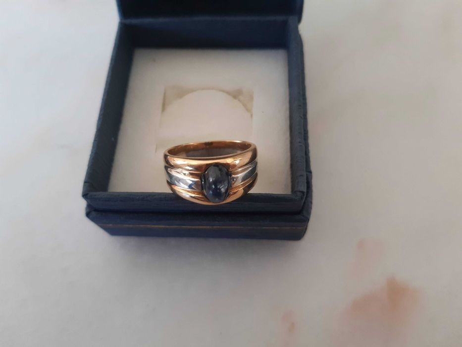 Anel ouro amarelo e branco 19,2kt , anos 1930