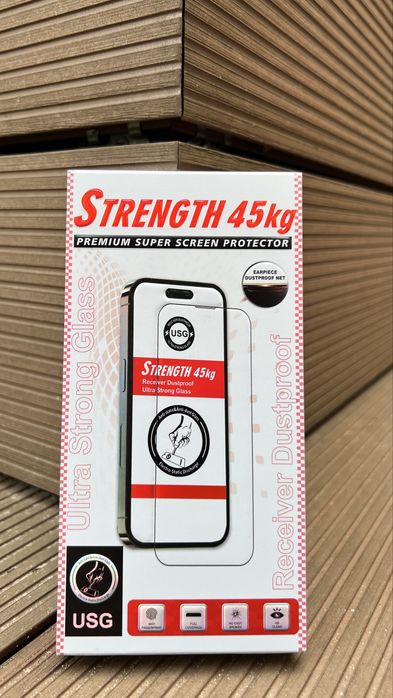 Szyba Ochronna Usg STRENGTH 45kg do Iphone’a 15/16