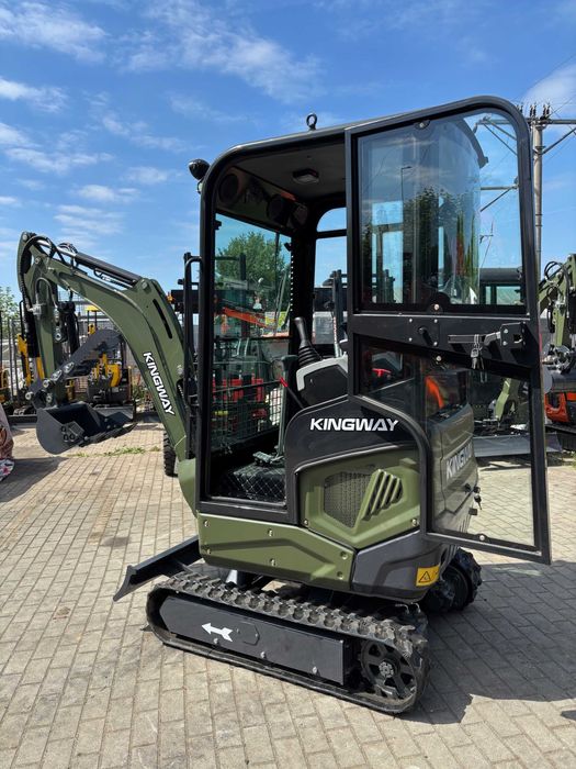 NOWA Minikoparka 3-cyl VIP16 S16K Kingway 1600kg KCIUK Hydrauliczny Ramię Skrętne 25KM
