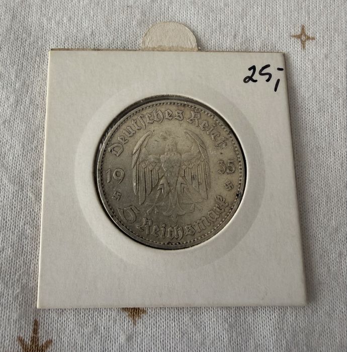 Niemcy 5 Reichsmark 1935 D